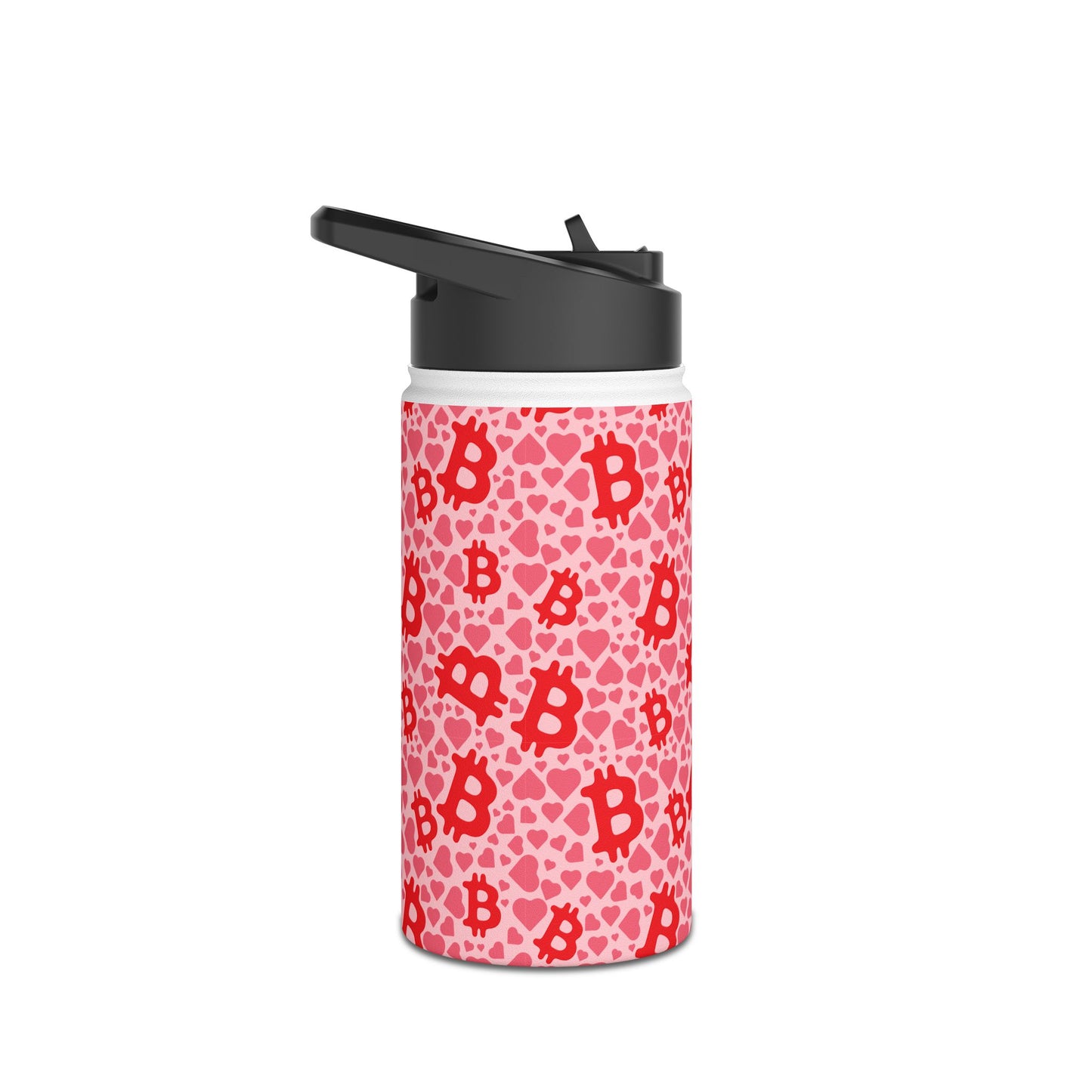 Itty Bitties Bitcoin and Hearts Stainless Steel Water Bottle
