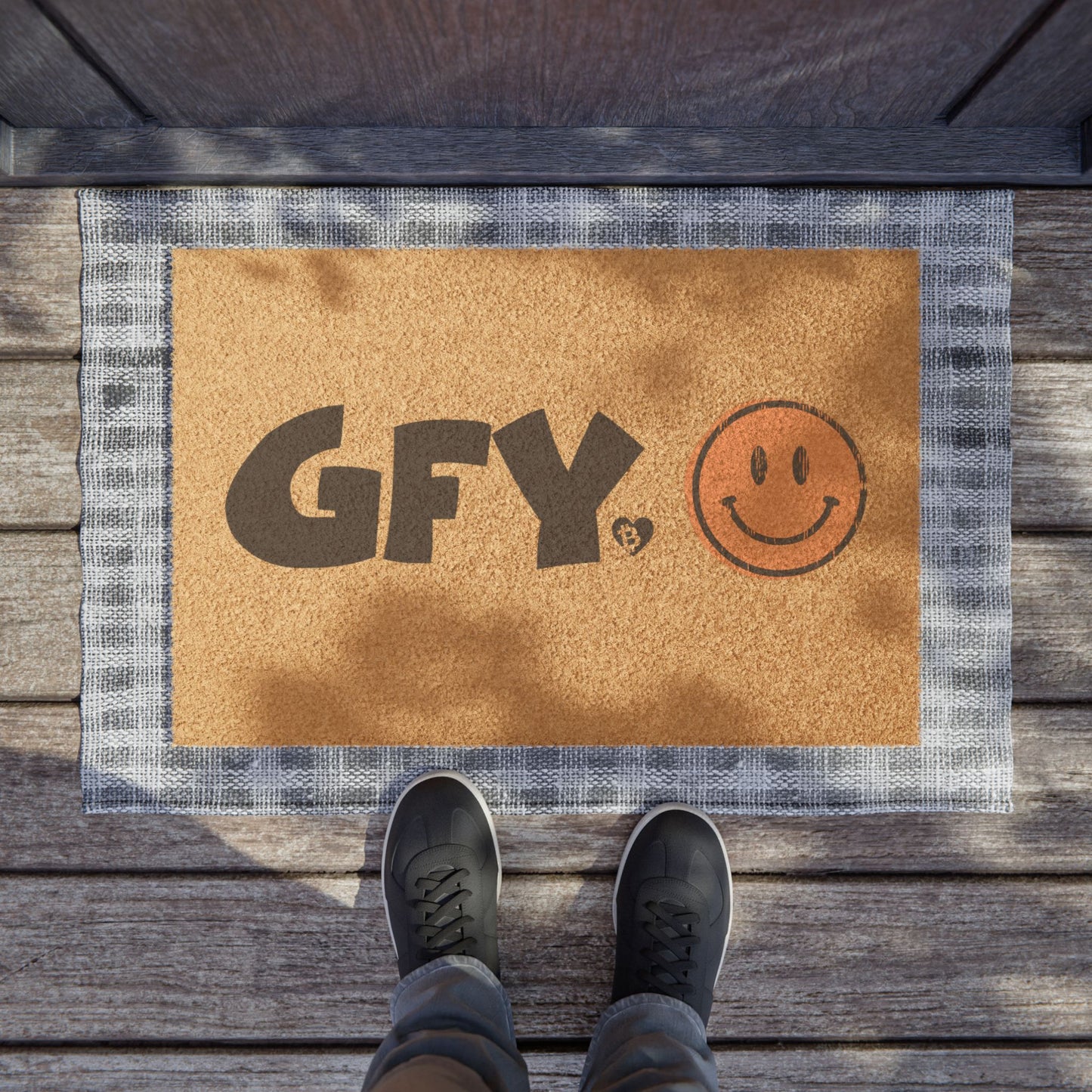 GFY Smiley Doormat