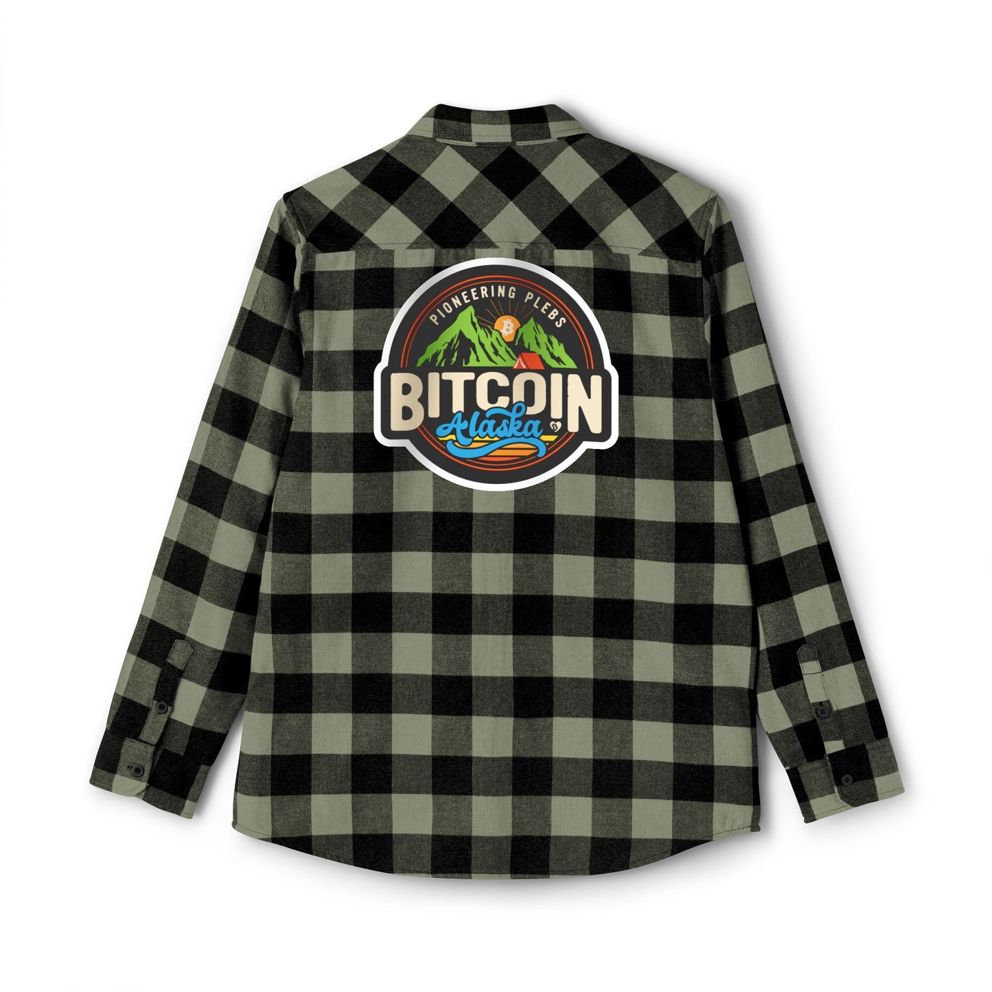Bitcoin Alaska Unisex Flannel Long Sleeve Shirt