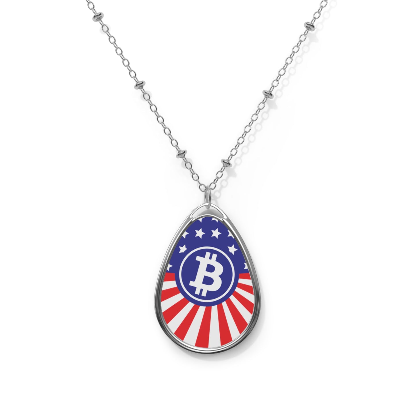 Bitcoin USA Stars and Stripes Necklace