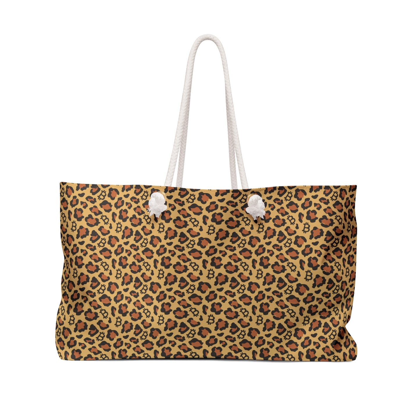 Leopard Print Bitcoin Weekender Bag