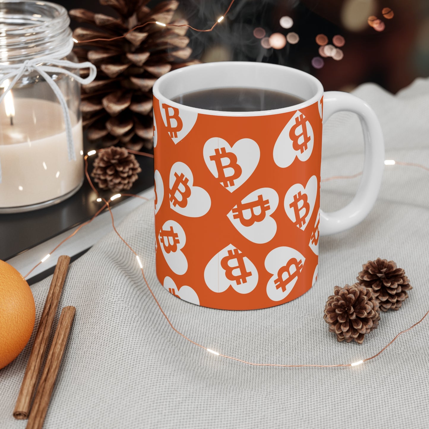 Bitcoin Pocket Heart Mug 11oz