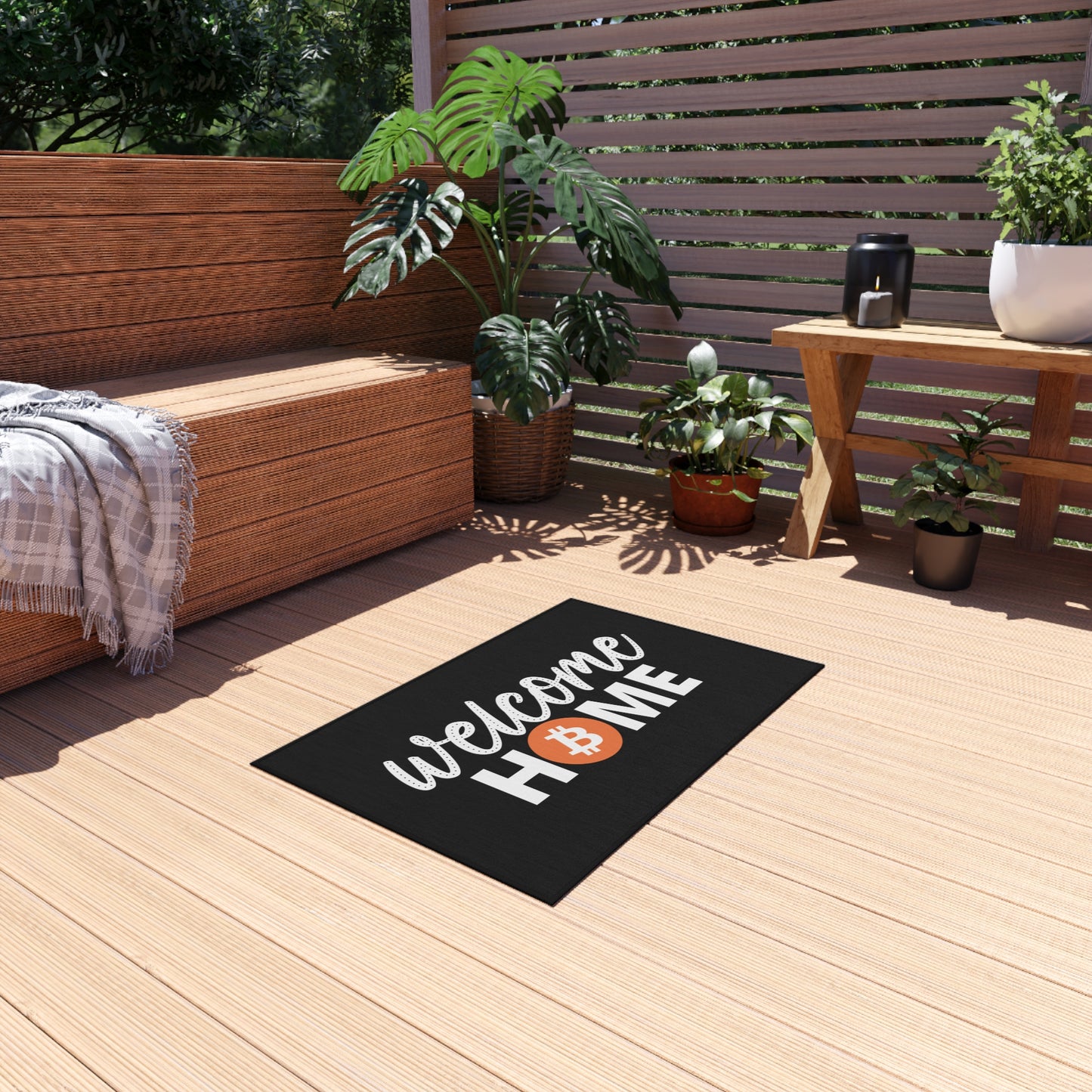 Airbtc Welcome Home Outdoor Rug