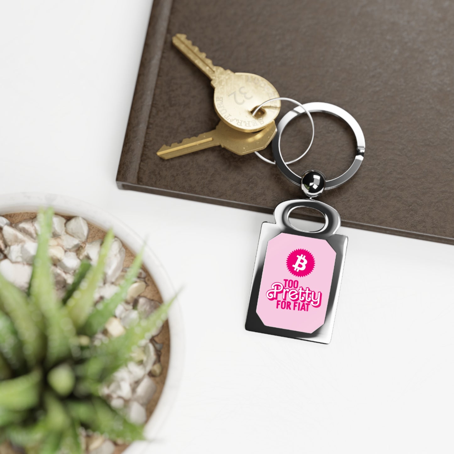 Too Pretty For Fiat Keyring