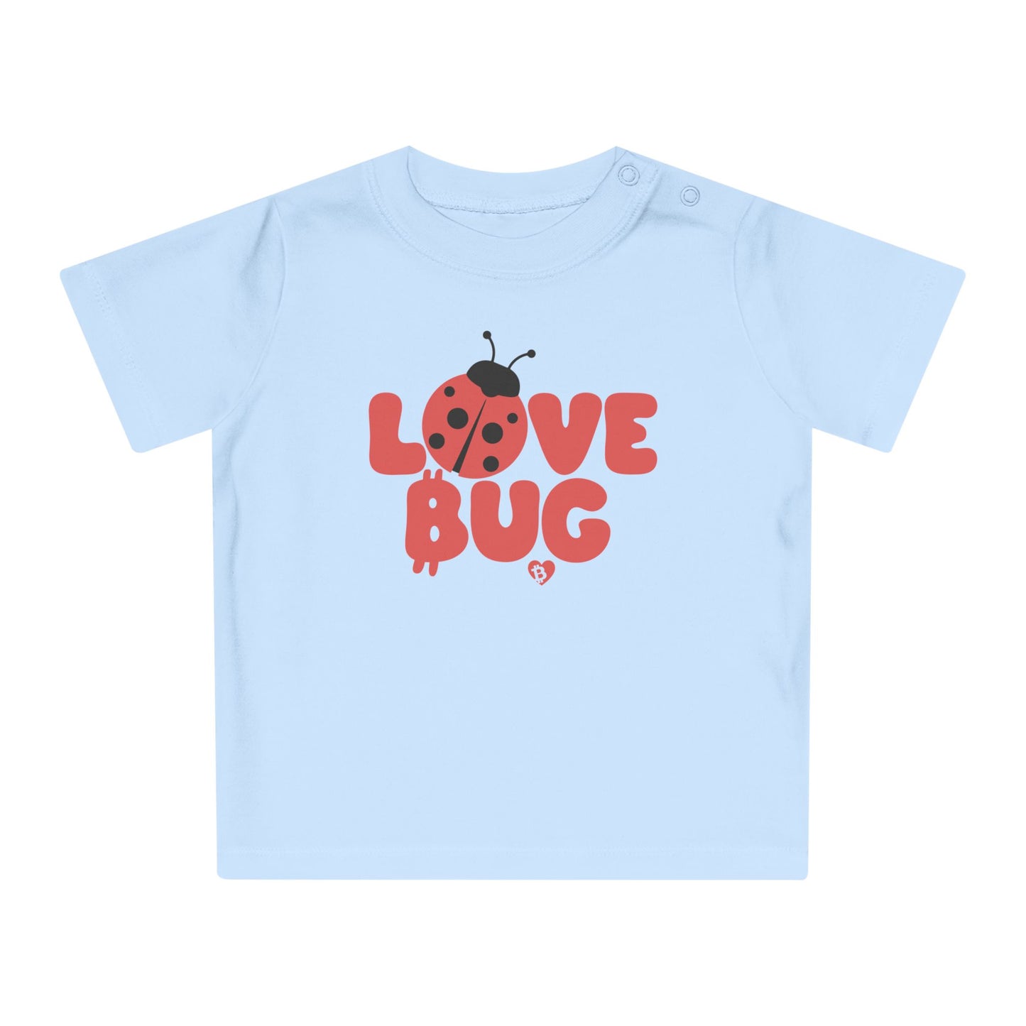 Love Bug Bitcoin Organic Cotton Baby T-Shirt