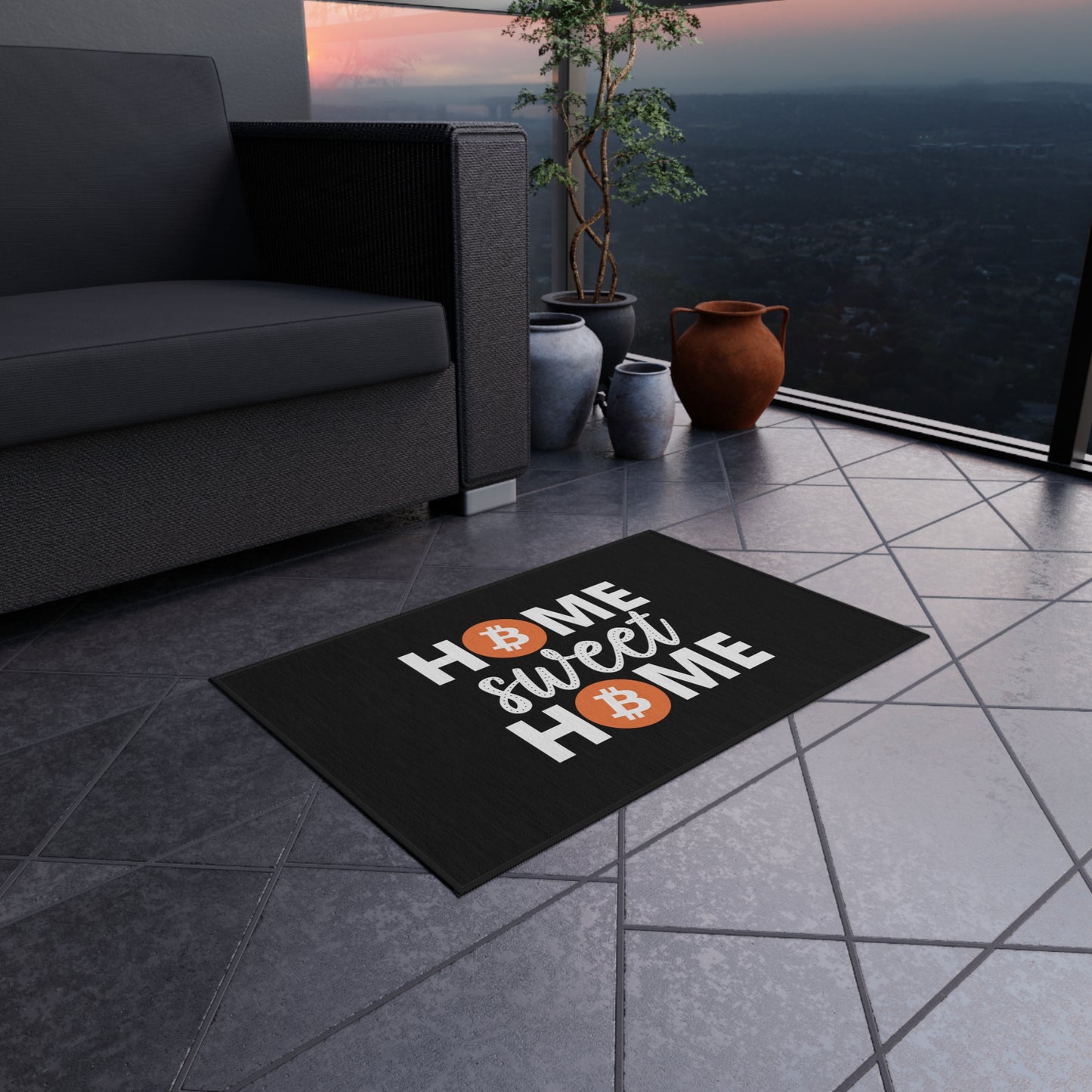 Airbtc Home Sweet Home Outdoor Rug