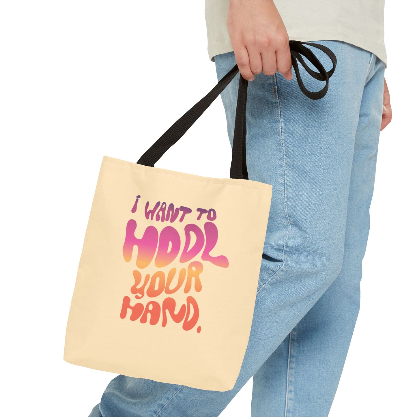 'I Want To HODL Your Hand' AOP Tote Bag