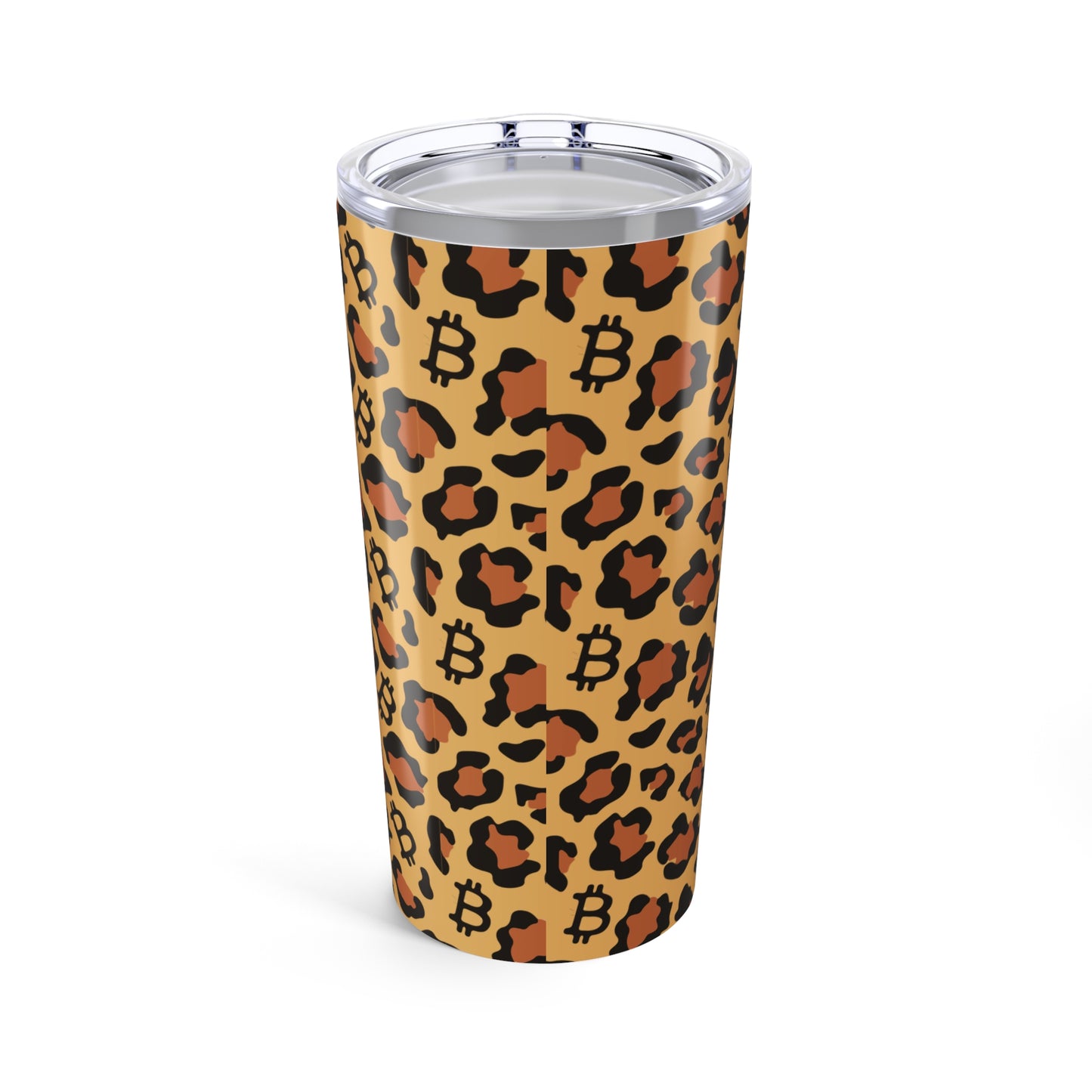 Bitcoin Leopard Print Tumbler 20oz