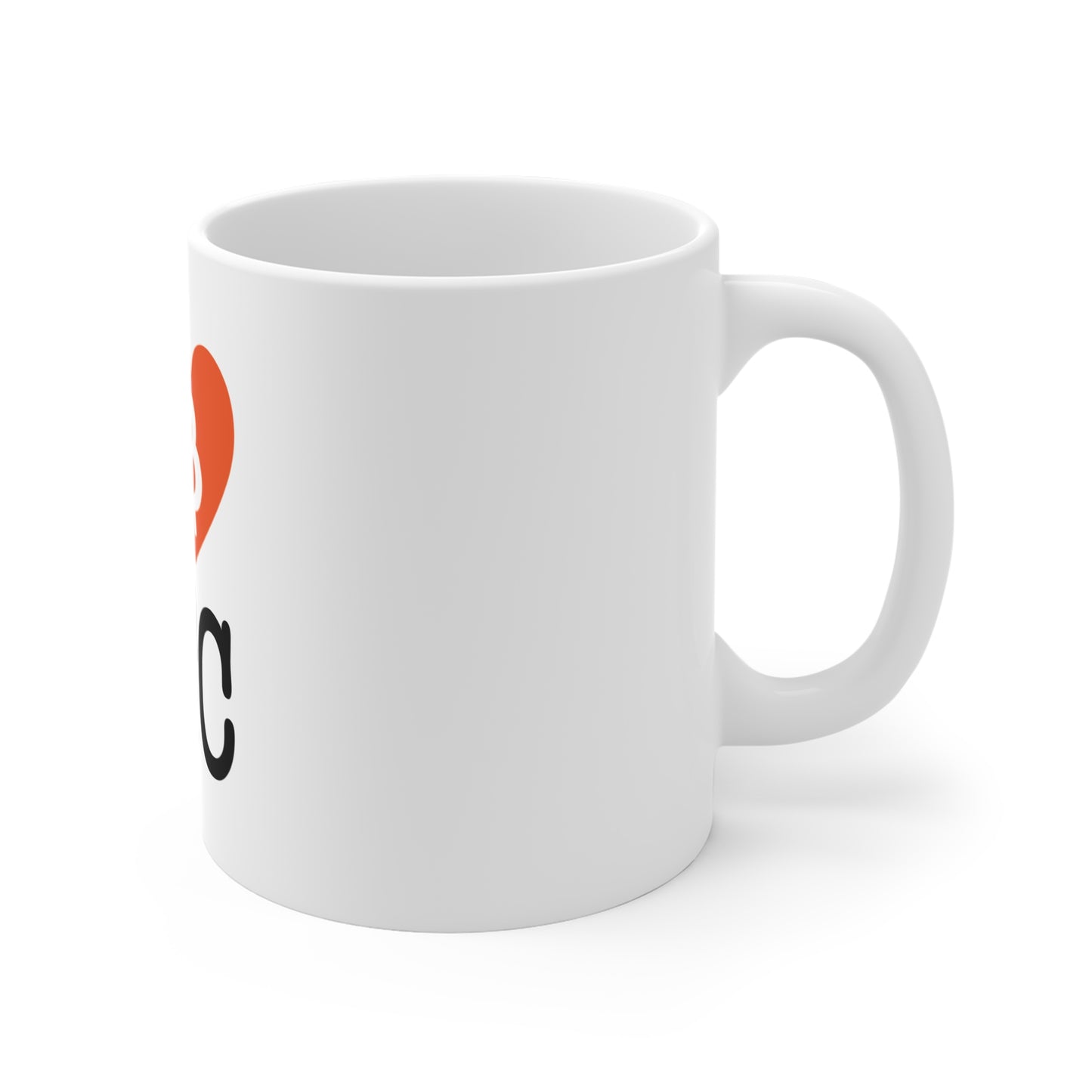 I Heart BTC Bitcoin Mug 11oz