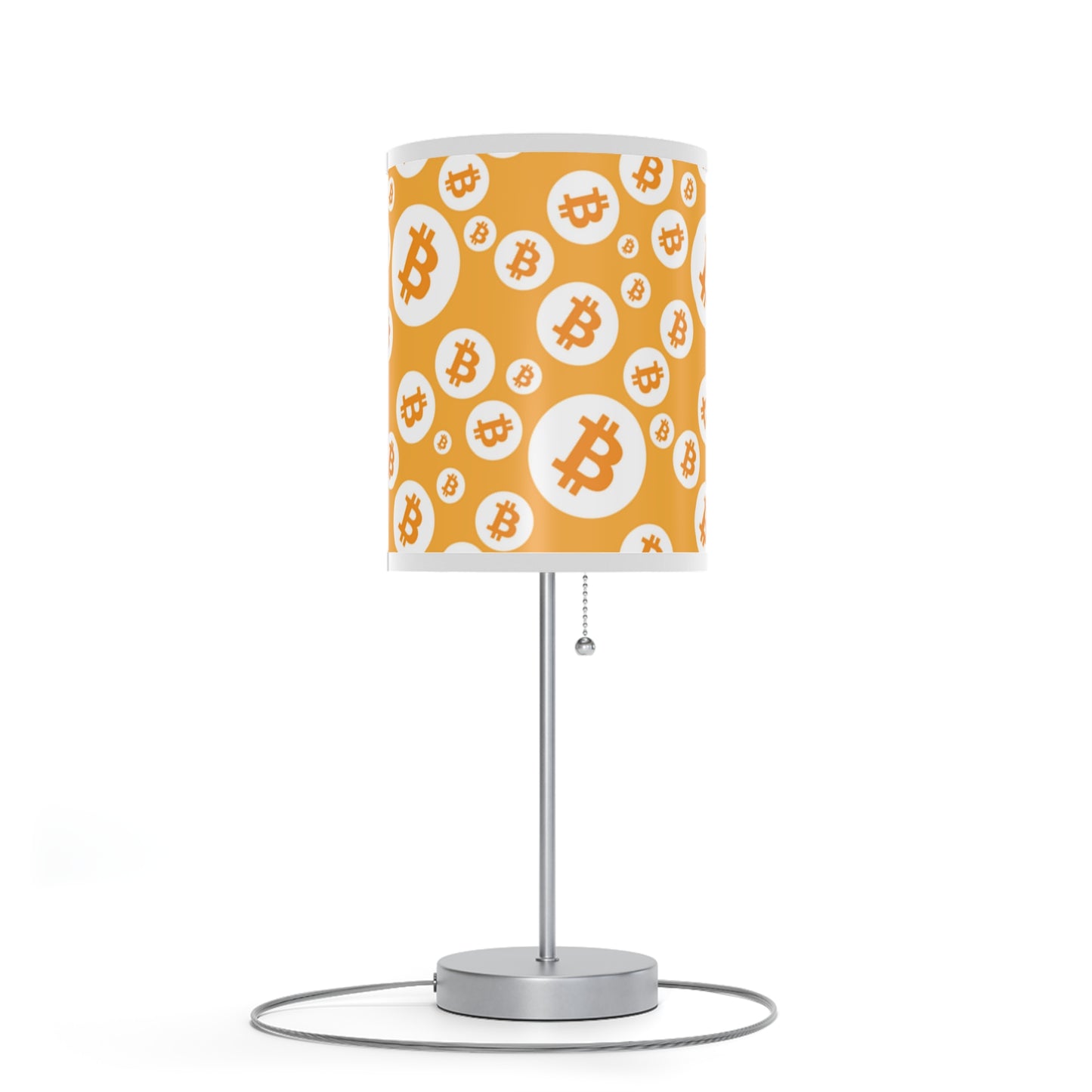 Bitcoin Symbols Polkadot Lamp on a Stand, US|CA plug