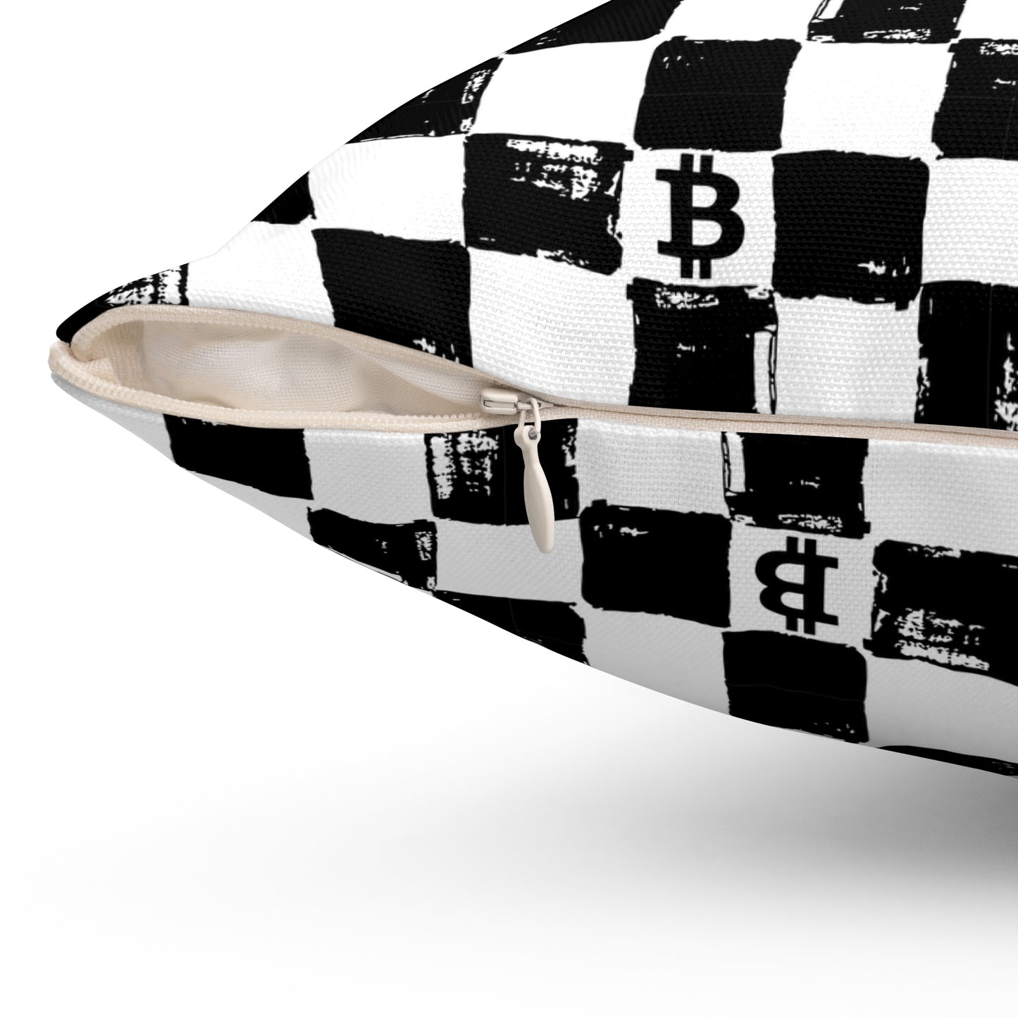 Bitcoin Chessboard Square Pillow