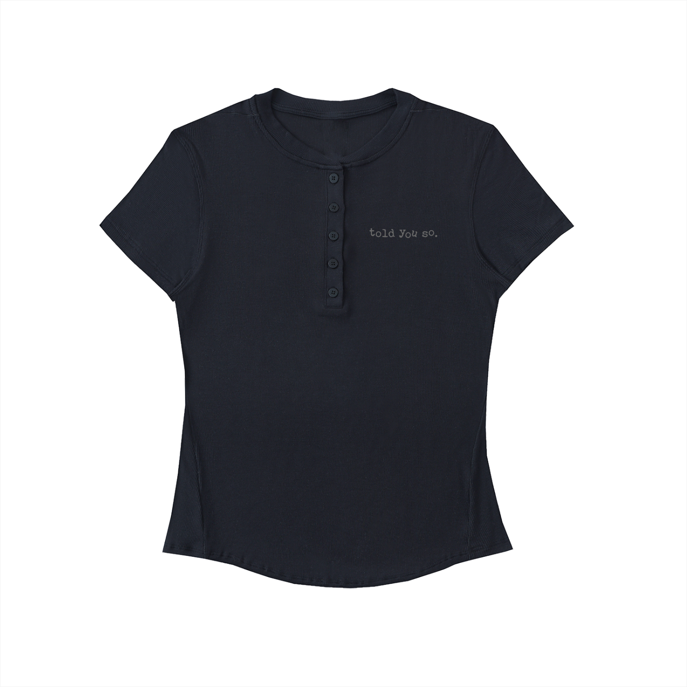 Told You So Modal Bodycon Henley Shirt