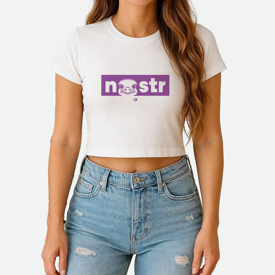 Nostr-ich Crop Top Baby Tee