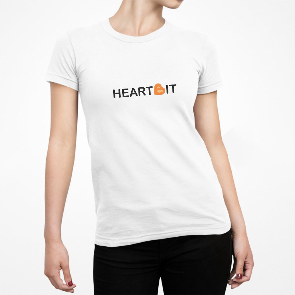 Love is Bitcoin HeartBit Slim Fit Women's T-Shirt