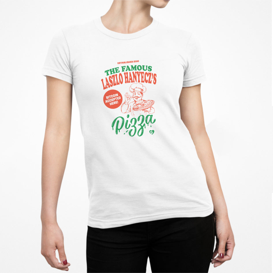 Bitcoin Pizza Shop Slim Fit T-Shirt