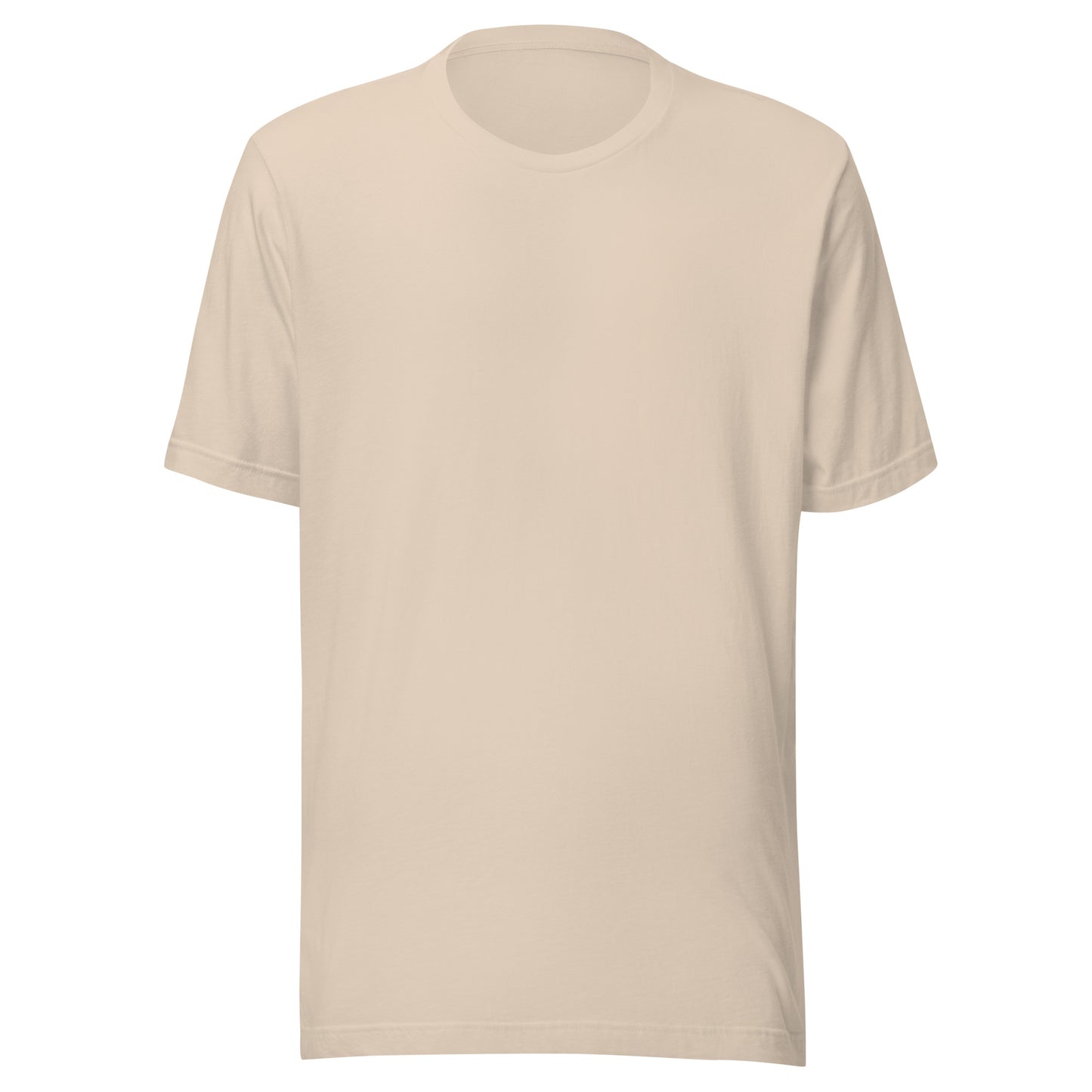 Beige t-shirt on a white background