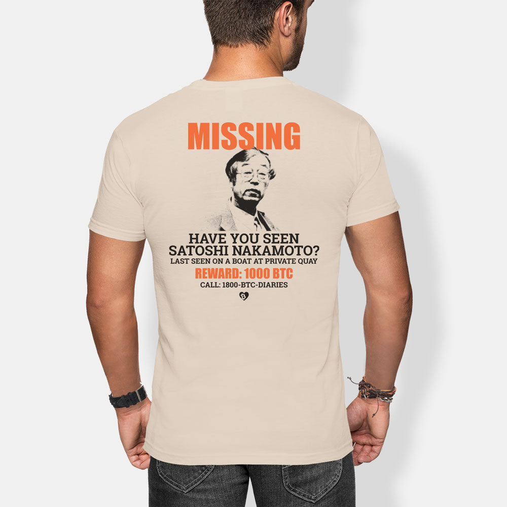 satoshi nakamoto missing t-shirt