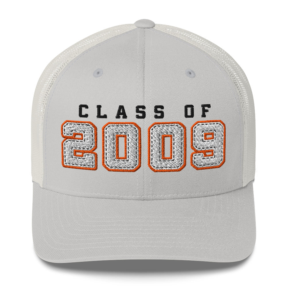 Gray cap with 'Class of 2009' text on a white background