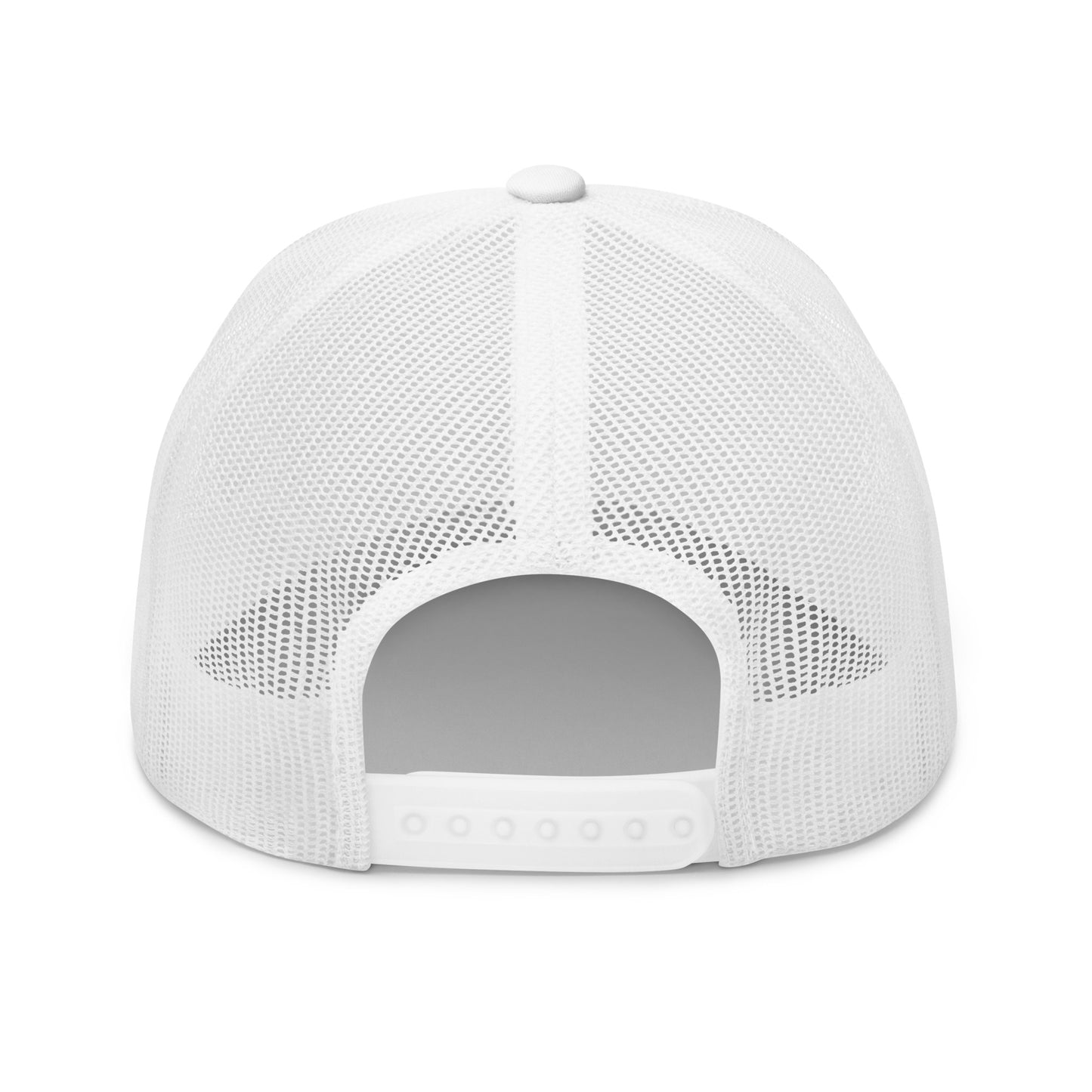 White mesh cap on a white background
