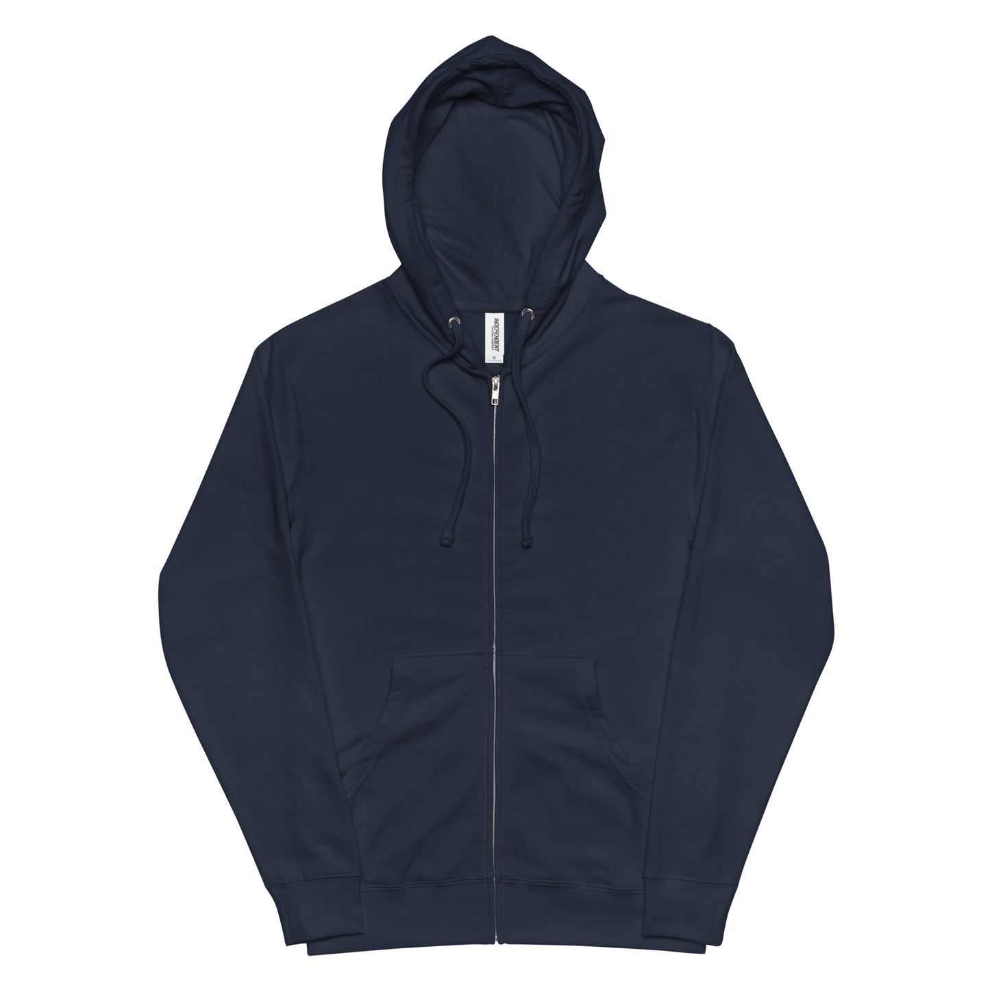 Navy blue hoodie on a white background