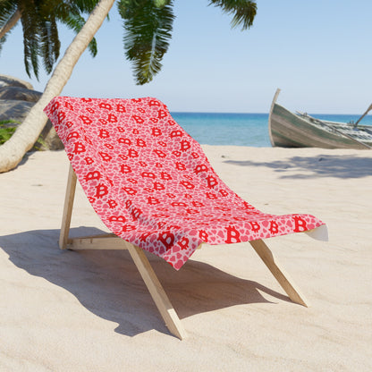 Itty Bitties Bitcoin and Hearts Beach Towel