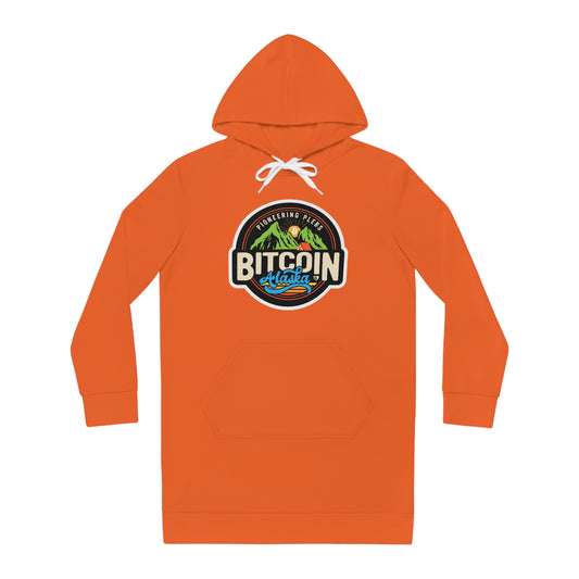 Bitcoin Alaska Orange Women's Hoodie Dress