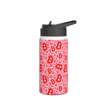 Itty Bitties Bitcoin and Hearts Stainless Steel Water Bottle