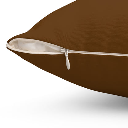 AirBTC Bitcoin Symbol on Chocolate Square Pillow