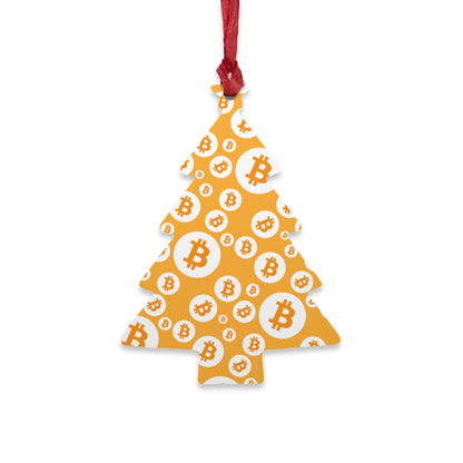 Bitcoin Polkadot Wooden Ornament
