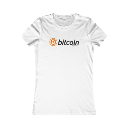 Bitcoin Logo Photocopy Slim Fit Women's T-Shirt