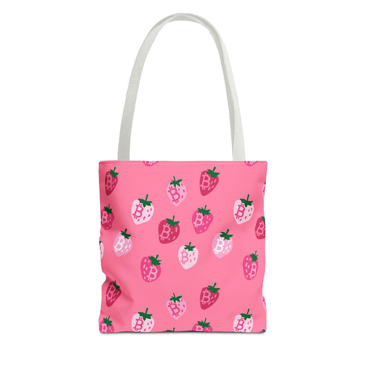 StrawBerry Bitcoin Tote Bag