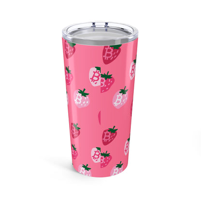StrawBerry Bitcoin Tumbler 20oz