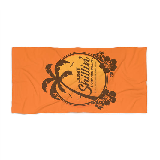 Just Shillin' and Orange Pillin' Beach Towel