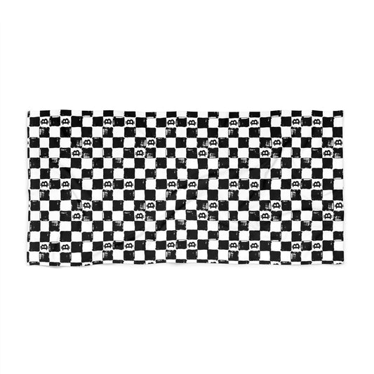 Bitcoin Chessboard Beach Towel