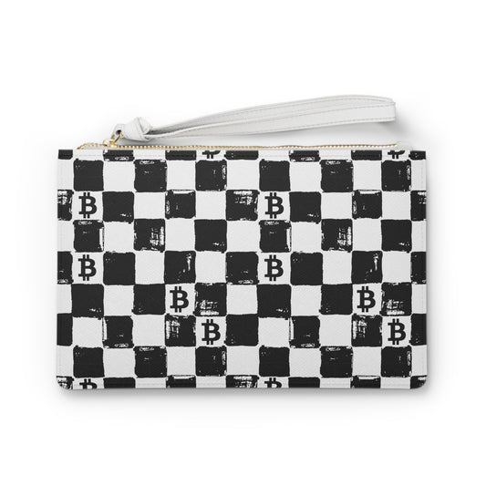Chessboard Bitcoin Clutch Bag