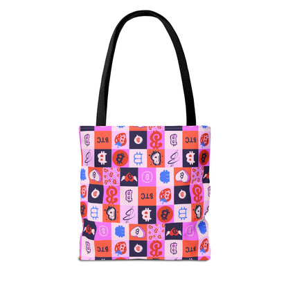 Bitcoin Love Patchwork Tote Bag