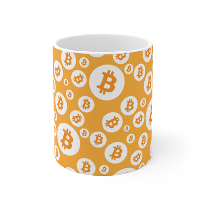 Bitcoin Symbols Polkadot Mug 11oz