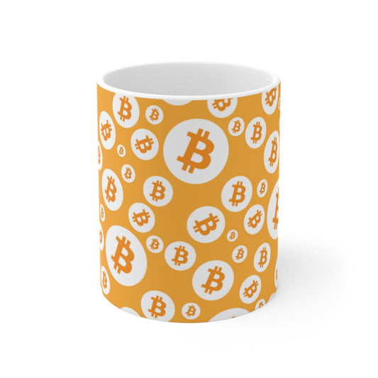 Bitcoin Symbols Polkadot Mug 11oz