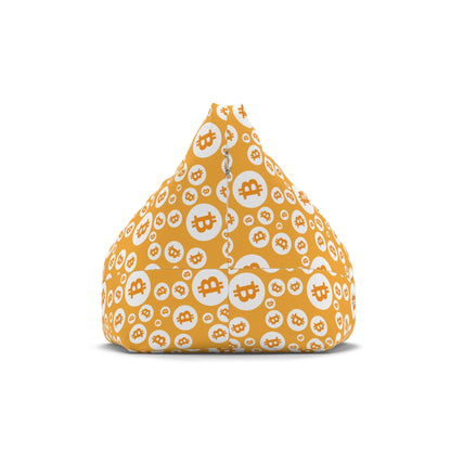 Bitcoin Symbols Polkadot Bean Bag Chair Cover