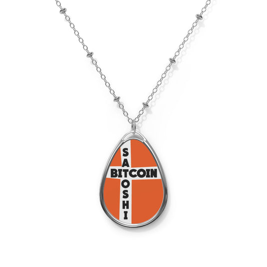 Satoshi Bitcoin Crossed Necklace