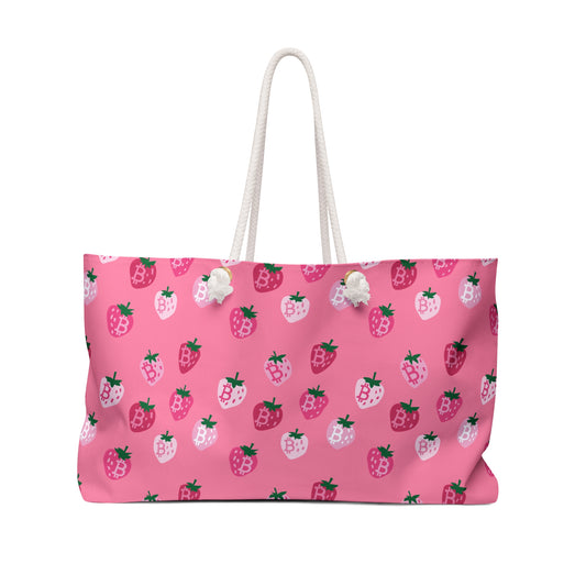 StrawBerry Bitcoin Weekender Bag