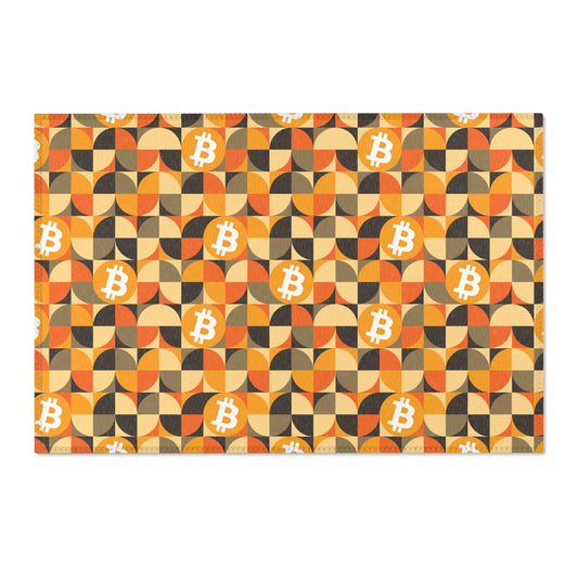 AirBTC Bitcoin Geo Area Rug