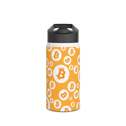Bitcoin Symbols Polkadot Stainless Steel Water Bottle