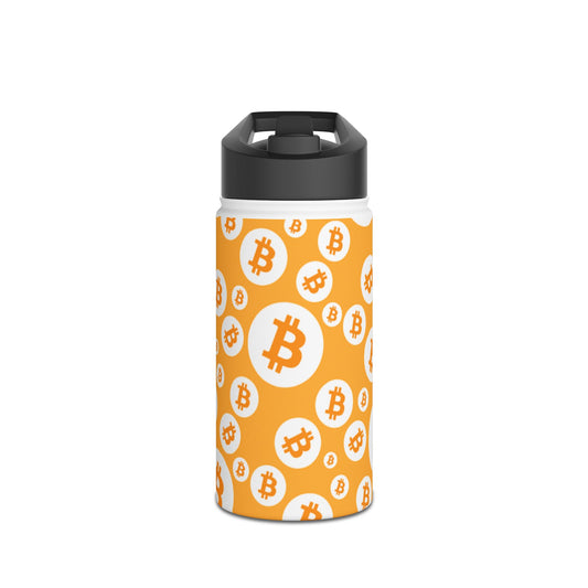 Bitcoin Symbols Polkadot Stainless Steel Water Bottle