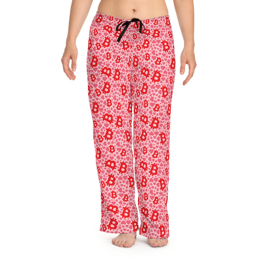 Itty Bitty Bitcoin and Hearts Women's Pyjama Pants