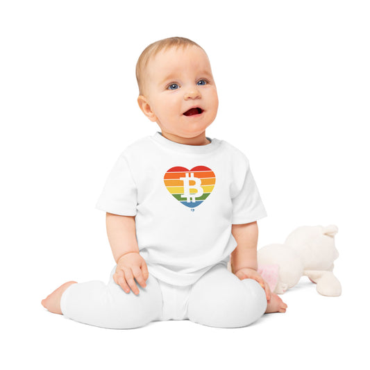 Bitcoin Rainbow OG Organic Cotton Baby T-Shirt