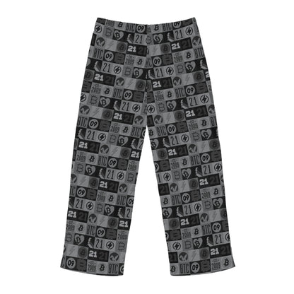 Black Bitcoin Journey Men's Pyjama Pants (AOP)