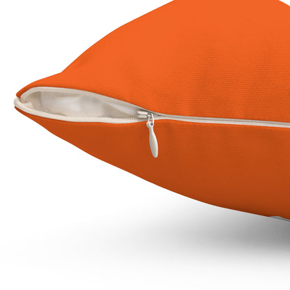 Bitcoin Pocket Heart Orange Square Pillow