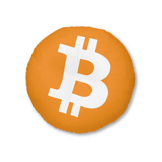 Bitcoin Round Tufted Floor Pillow