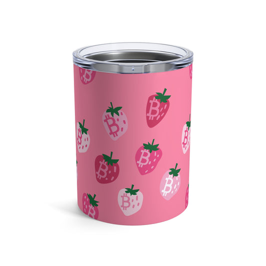 StrawBerry Bitcoin Tumbler 10oz